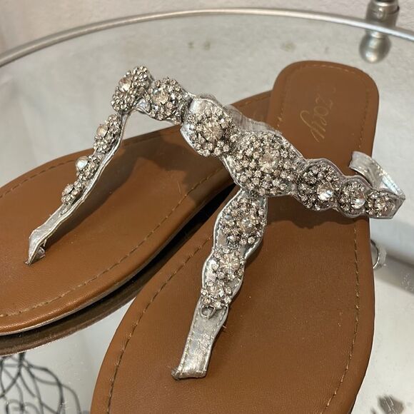 Zoey Rhinestone  sandals size 8 - Picture 4 of 7